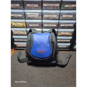 Official Nintendo Handheld Mini Backpack Travel Bag Case Black / Navy Great Cond
